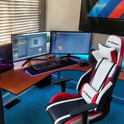 Sedile per PC da gioco personalizzato con ruota elettrica