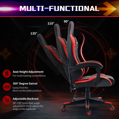 Alinunu PC Gamer Chair ergonomico in cuoio in PU sedia giratoria per giocatori con ascensore a gas da 3 100 mm