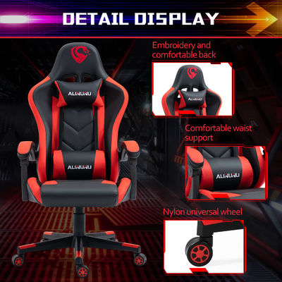 Alinunu PC Gamer Chair ergonomico in cuoio in PU sedia giratoria per giocatori con ascensore a gas da 3 100 mm