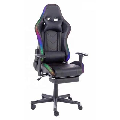 Altezza del sedile 54cm appoggio regolabile LED Light RGB sedia da gioco con logo personalizzato