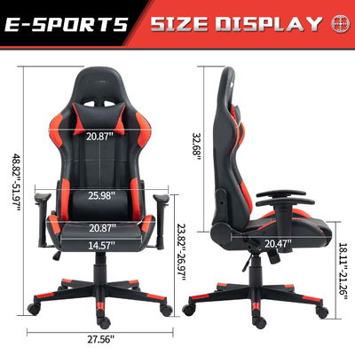 Sedia da gioco da corsa ALINUNU Regolabile in altezza Sedia girante per ufficio PC per computer