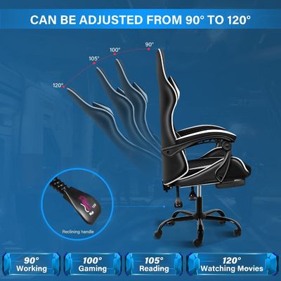 Sedile da gioco regolabile in metallo Sedile da ufficio ergonomica per il massimo comfort e durata