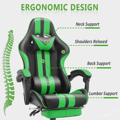 ALINUNU Ergonomic Racing Style PC Game Computer Chair con poggiatesta e supporto lombare
