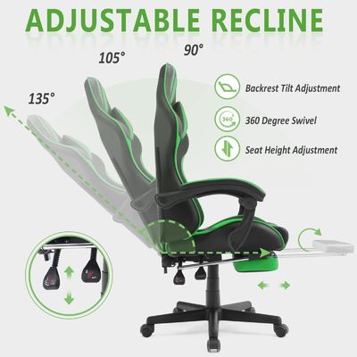 ALINUNU Ergonomic Racing Style PC Game Computer Chair con poggiatesta e supporto lombare