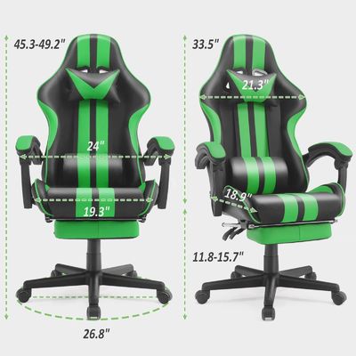 ALINUNU Ergonomic Racing Style PC Game Computer Chair con poggiatesta e supporto lombare