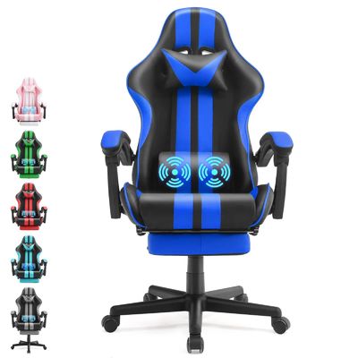 Sedile da gioco ergonomica in stile da corsa con poggiatesta e supporto lombare Capacità 300 libbre