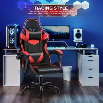 Sedile da corsa in pelle sintetica da ufficio per computer e videogiochi a rotazione regolabile da 25 kg