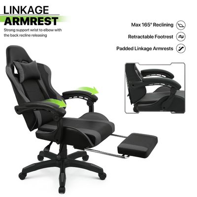 Computer Office Gaming Chair in colore personalizzato con appoggio per piedi appoggio per la testa supporto lombare