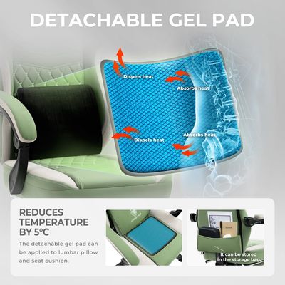 Sedie da ufficio con gel pad, braccio e piede, comprese le borse di stoccaggio in pelle