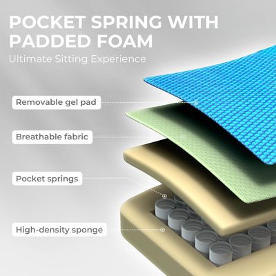 Sedie da ufficio con gel pad, braccio e piede, comprese le borse di stoccaggio in pelle