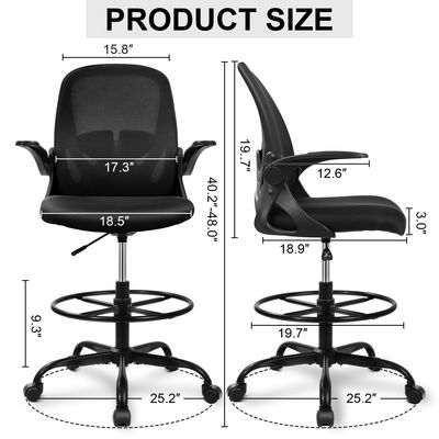 Sedia ergonomica esecutiva con appoggio lombare e ferro di tipo metallico
