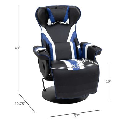 Logo personalizzato disponibiled sedia da gioco stile girevole con supporto lombare e poggiapiedi