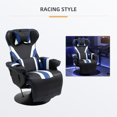 Logo personalizzato disponibiled sedia da gioco stile girevole con supporto lombare e poggiapiedi