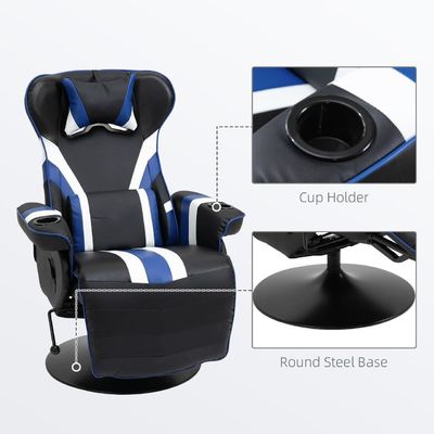 Logo personalizzato disponibiled sedia da gioco stile girevole con supporto lombare e poggiapiedi