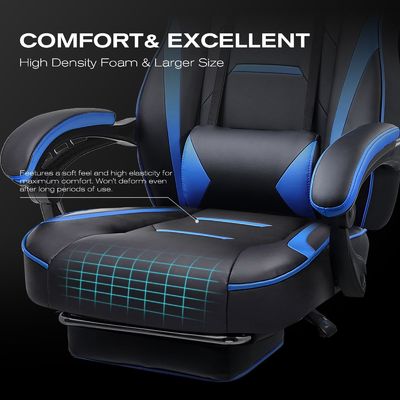 3 Gas Lift Ergonomic Gaming Chair con poggiapiedi in cuoio PU High Back Office Desk Chair