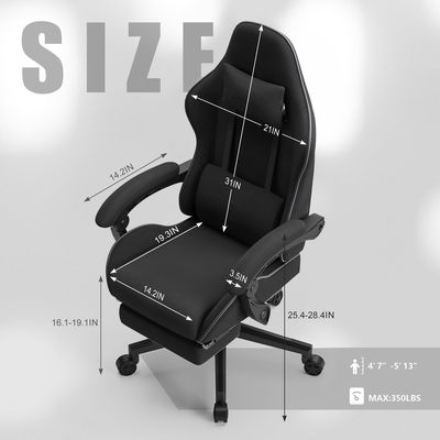 Capacità di peso 350 lbs Grandi e alti sedie da gioco Dimensioni del prodotto 22&quot;D x 32&quot;W x 11&quot;H