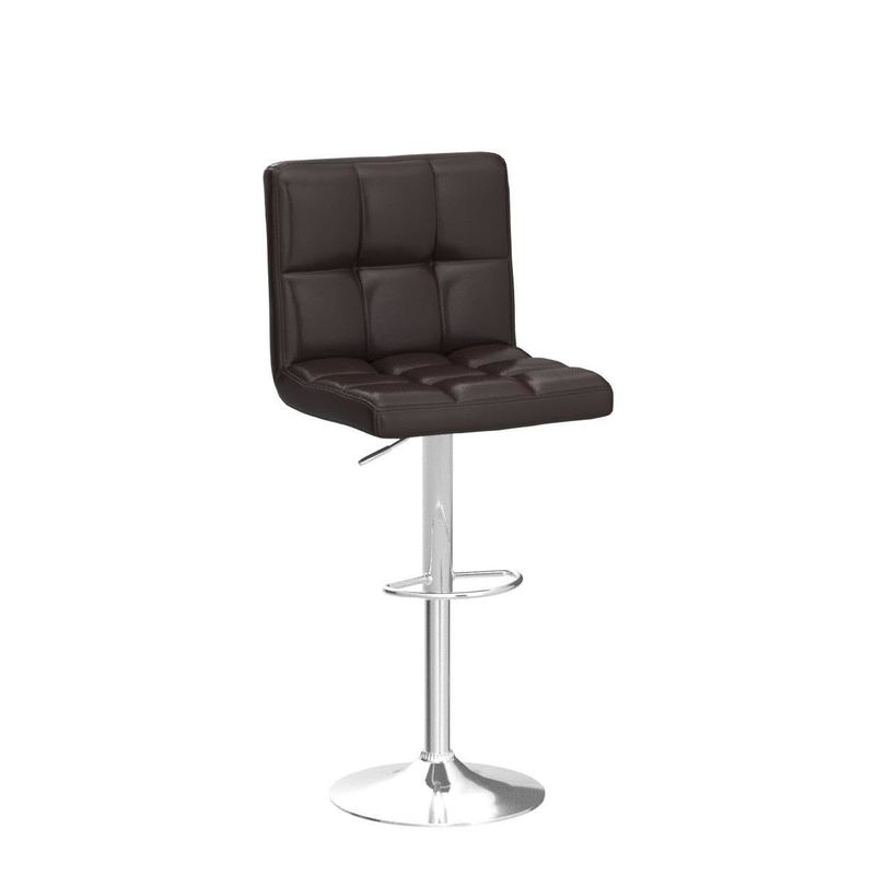 Scaffali da bar moderni regolabili in altezza con sedia in pelle in PU girevole 19.5&quot;D x 17&quot;W x 36.5&quot;H