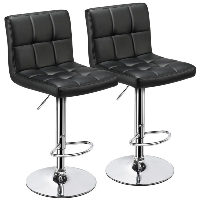 19.5&quot;D x 17&quot;W x 36.5&quot;H Modern Bar Stools con altezza regolabile e cuoio in PU girevole