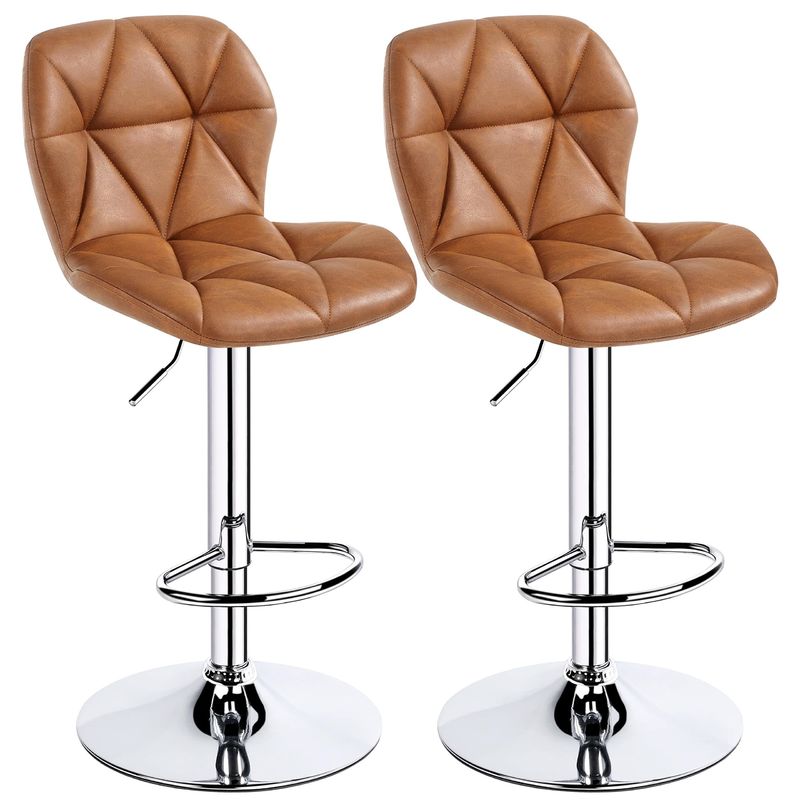 Alinunu's Modern PU Leather Swivel High Bar Stools per Bar Room Restarant Furniture