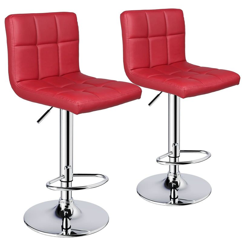 Moderno design PU cuoio regolabile sgabello a barre girevole con schiena 14,5 &quot;D x 16&quot;W x 24,5 &quot;H