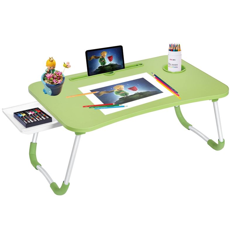 Piattino da letto portatile pieghevole con portatavola e dimensioni del prodotto 15,7&quot;D x 23,6&quot;W x 11&quot;H