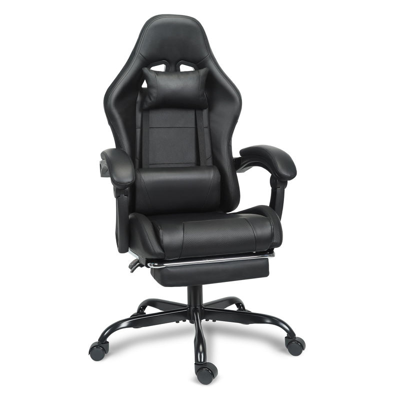 Sedile da gioco regolabile in altezza con supporto lombare e poggiapiedi colore personalizzato