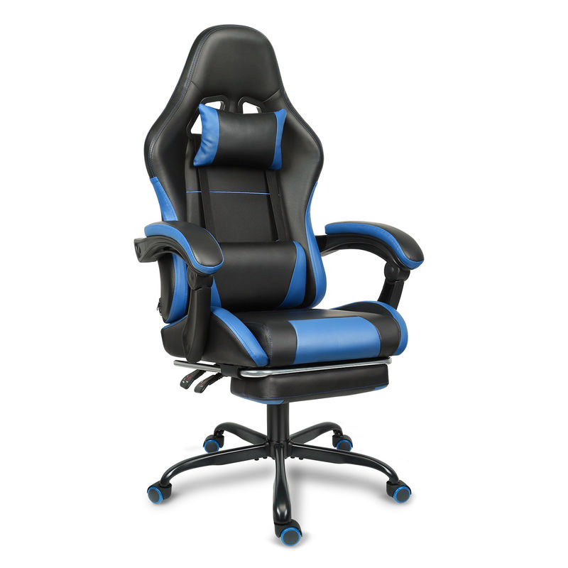 Sedile per videogiochi regolabile in altezza per colore personalizzato con supporto lombare e poggiapiedi