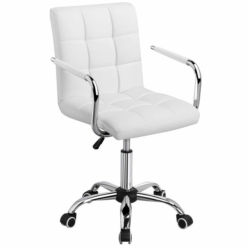 Sedile da ufficio in cuoio regolabile per il retro perfetto per ambienti di lavoro moderni e eleganti