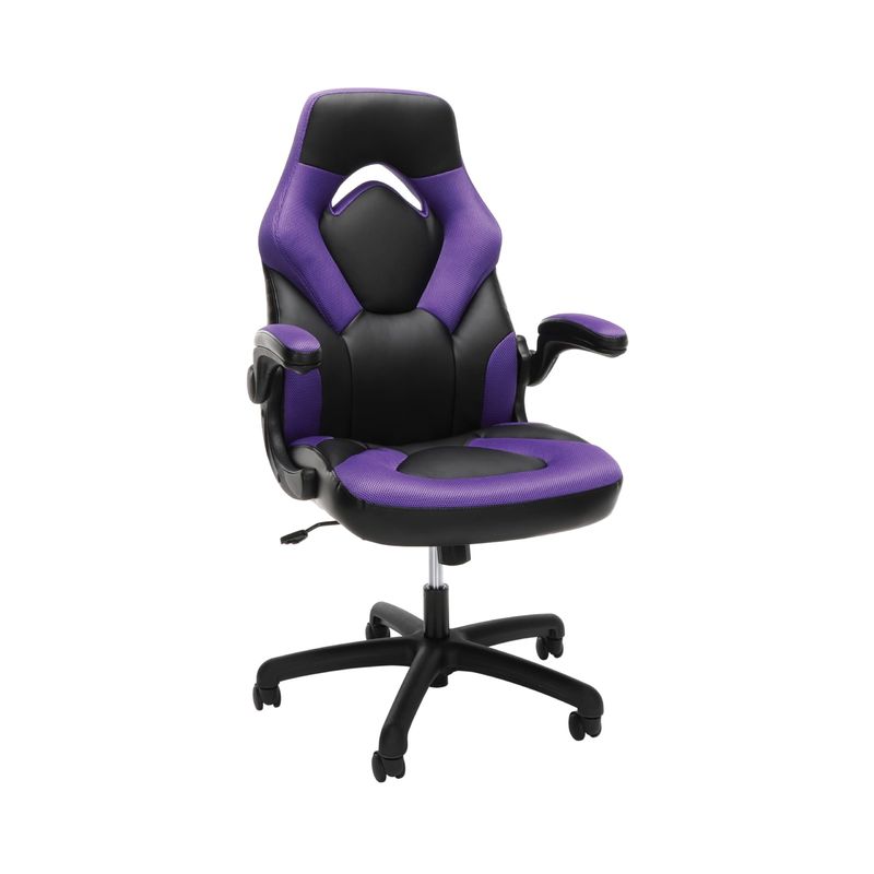 Camera giochi per computer sedia da gioco ergonomica schiena alta stile da corsa 360 giratore per PC