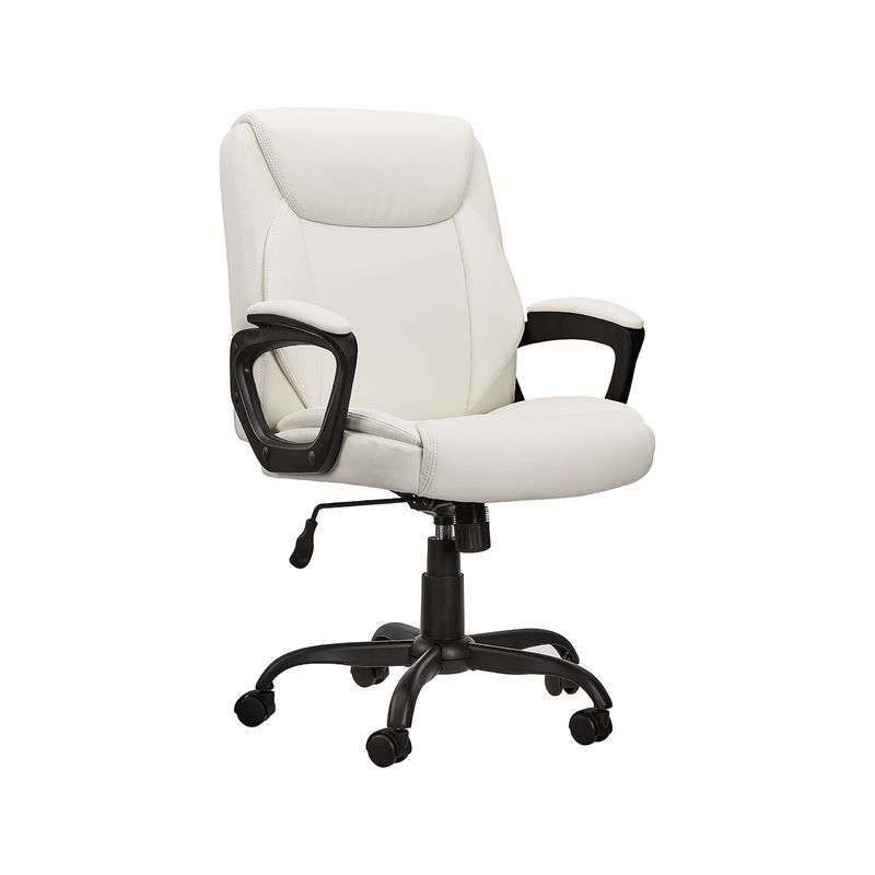 Gas Lift Mid-Back Office Computer Desk Chair con imbottitura in PU puresoft e telaio in metallo