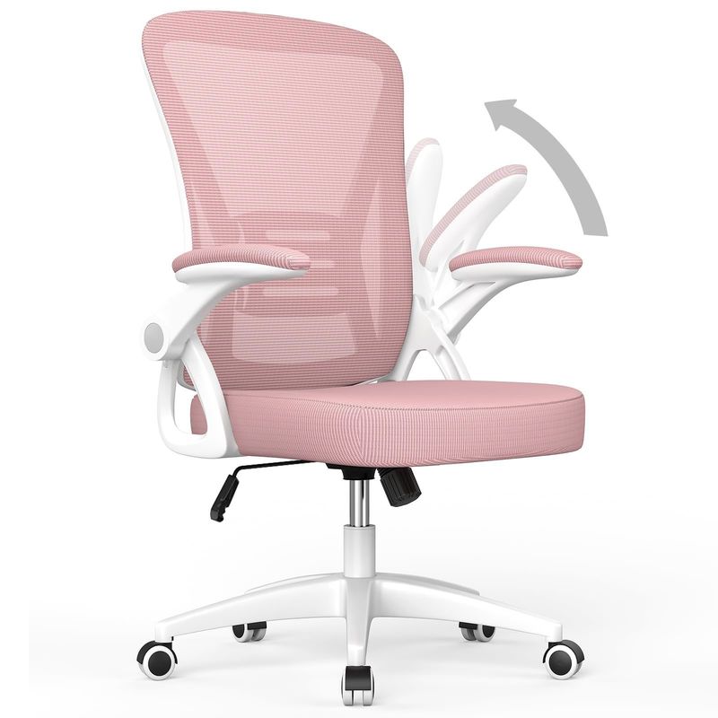 Sedile da ufficio a maglia regolabile in altezza Sedile girevole con braccia flessibili e supporto lombare