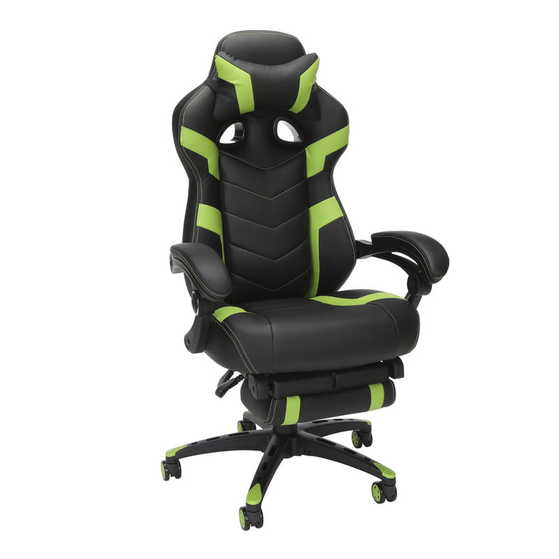Sedia per computer da gioco ergonomica in alluminio di tipo metallico con poggiatesta integrato