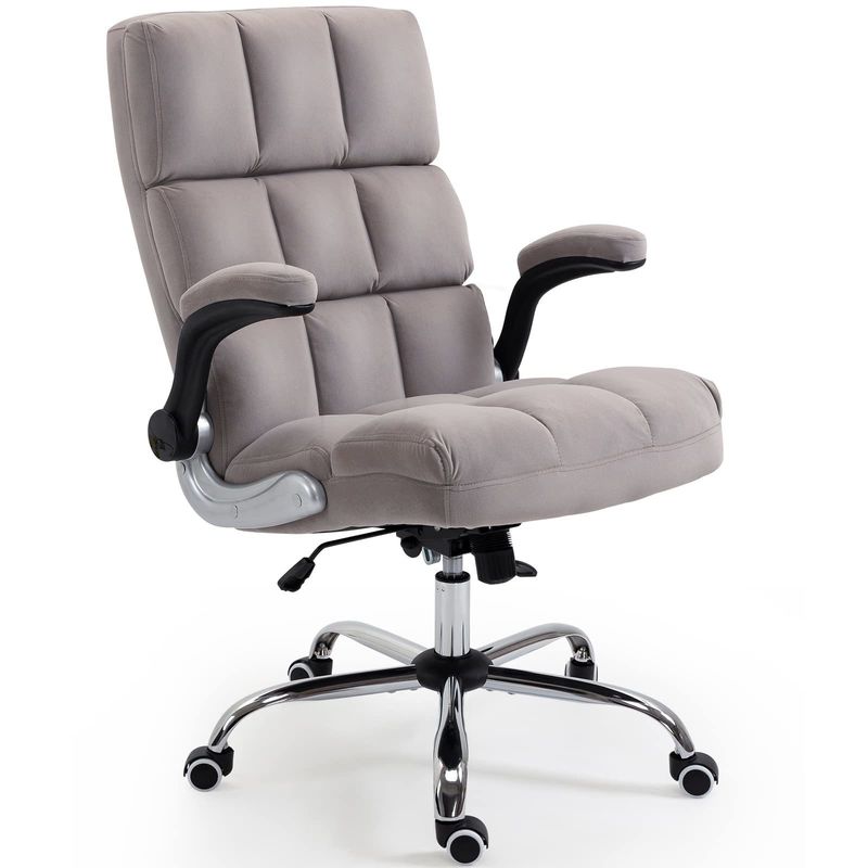 Home Office Computer Desk Chair con ruote a schiena media regolabile tipo di metallo girevole