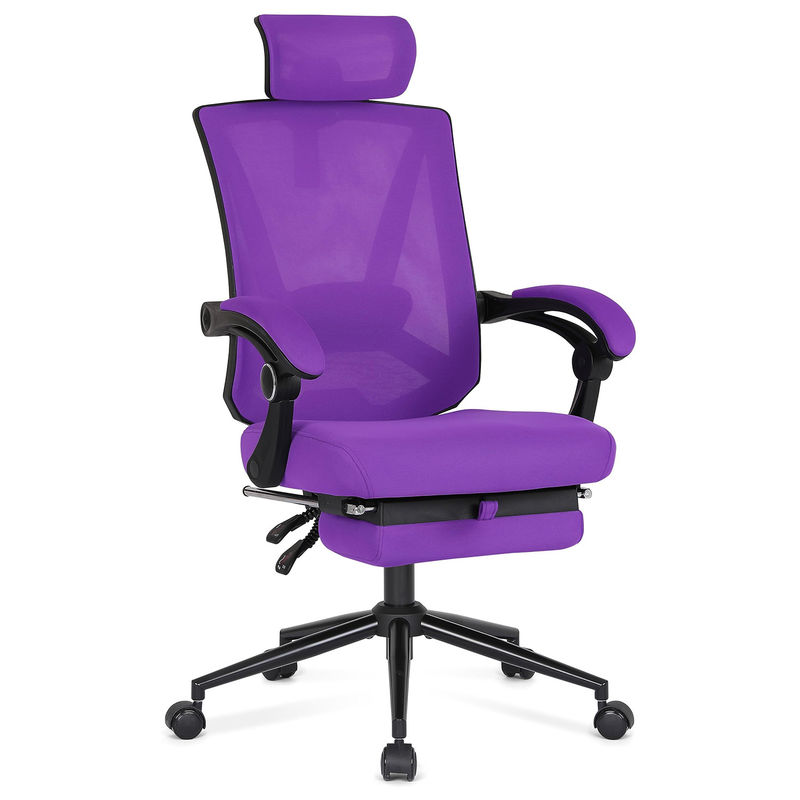 Acceptabile OEM ODM High Back Office Chair con supporto lombare e poggiapiedi regolabili in 2D