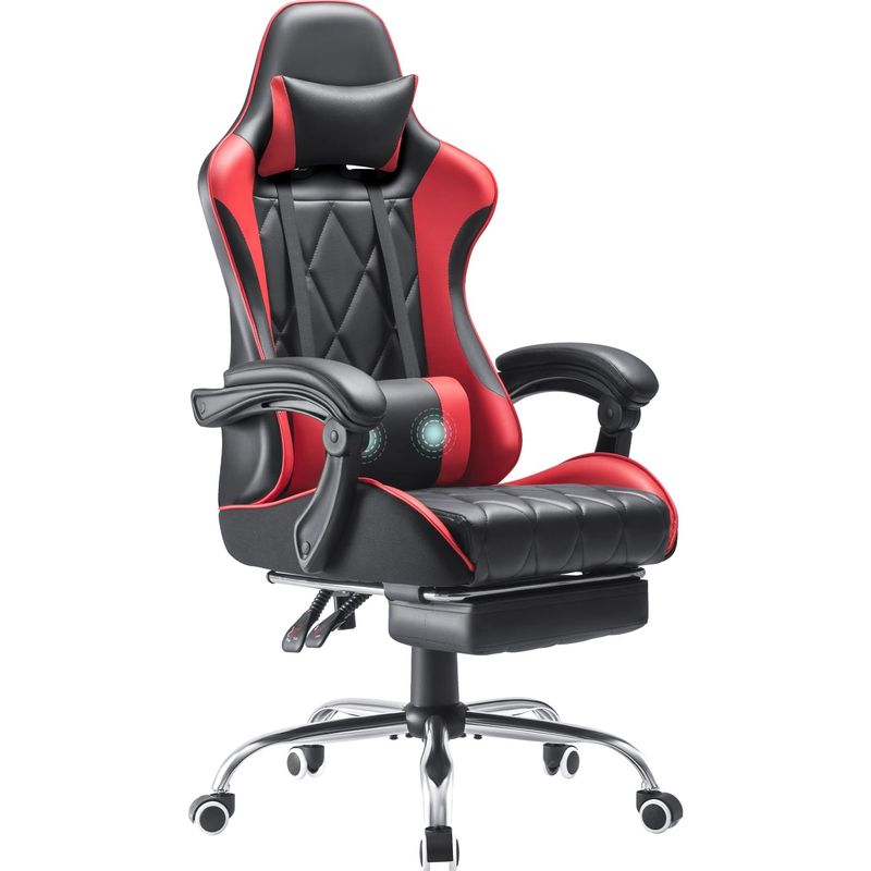 Camera giochi per computer Sedile girevole con massaggio supporto lombare ed ergonomico design della schiena alta