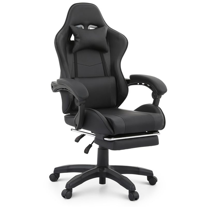 Sedia in schiuma con supporto lombare Sedia da corsa ergonomica con poggiapiedi di ALINUNU
