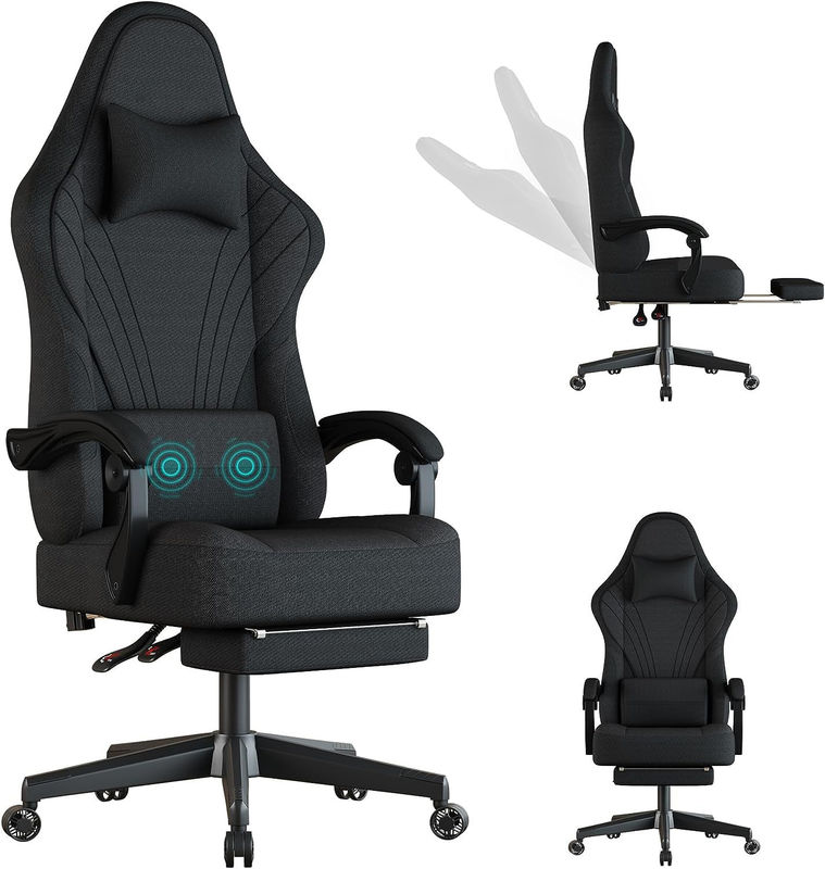 ALINUNU Sedile da gioco per computer ergonomica con poggiapiedi