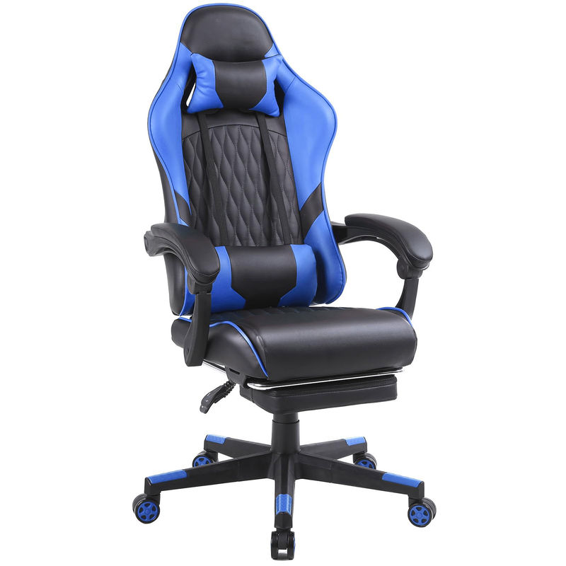 Moderno design personalizzato in colore sedia da gioco da corsa con poggiapiedi e supporto lombare