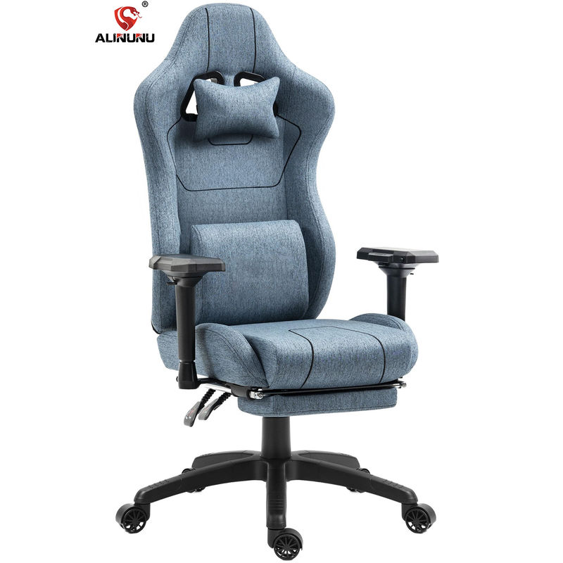Poltrona ergonomica per giocatori a colori personalizzati con massaggio di supporto lombare e poggiapiedi