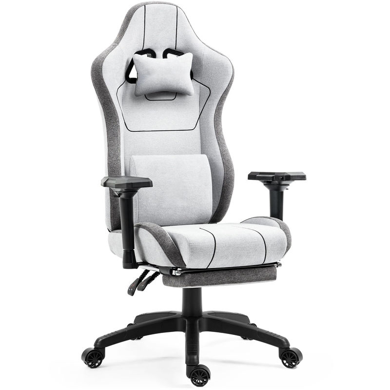Poltrona da gioco ergonomica a colori personalizzati con supporto lombare da massaggio e altezza regolabile