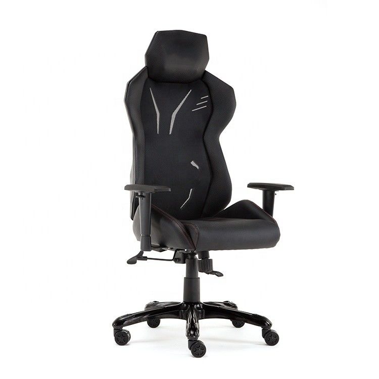 Sedia da ufficio in stile da corsa in pelle genuina con maglia di plastica e sedia elevatrice in design