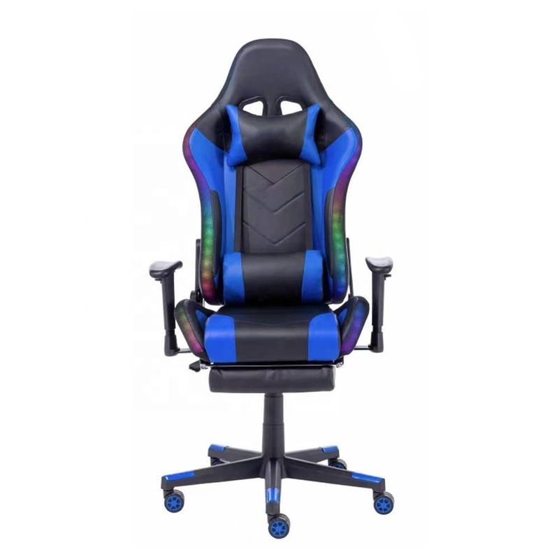 Altezza del sedile 54cm appoggio regolabile LED Light RGB sedia da gioco con logo personalizzato