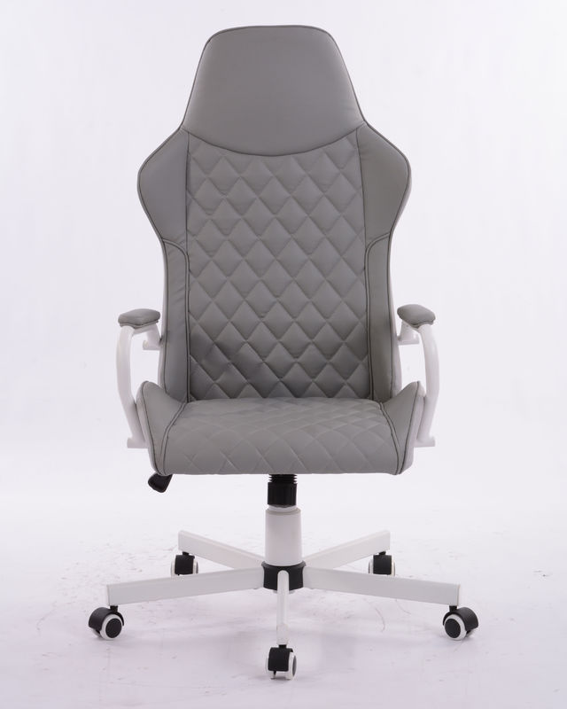 320 White Kd Metal Star Base Girante Ergonomica Luxury Office Boss Chair con Gaslift