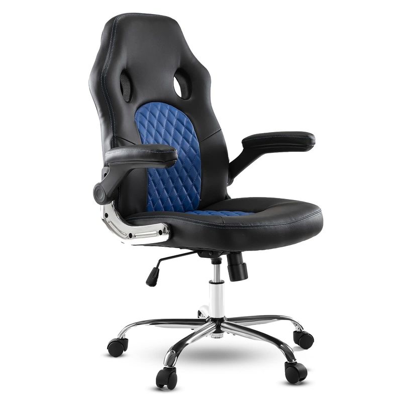 30 libbre sedia da ufficio regolabile con design ergonomico PU pelle e supporto lombare