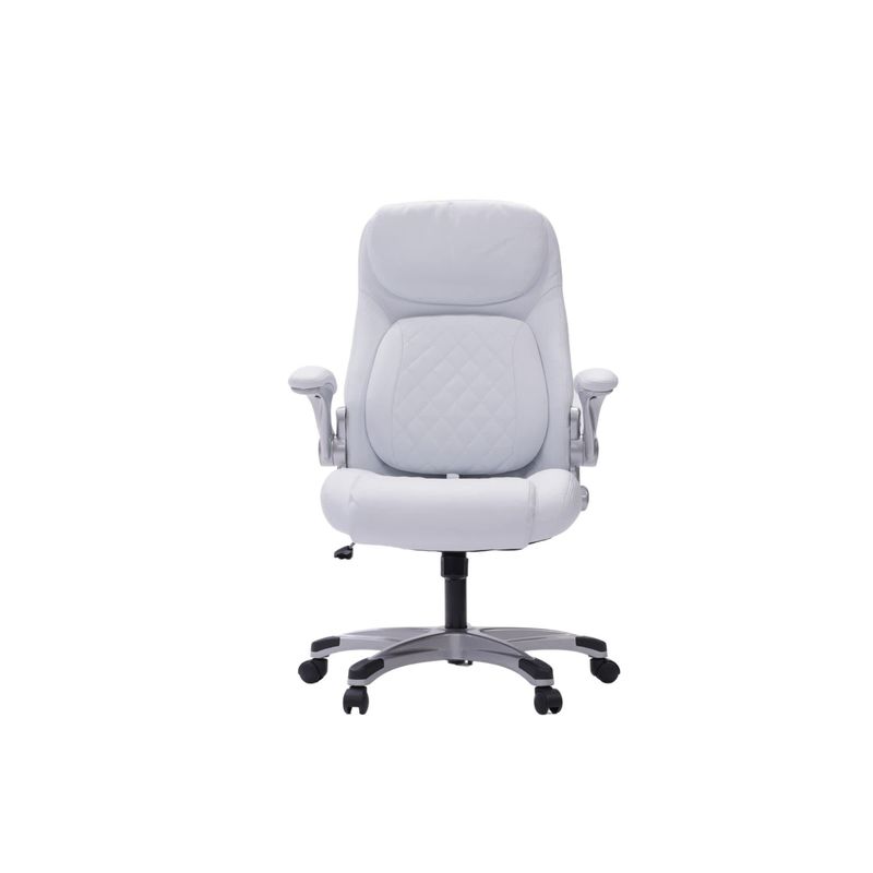 Confortevole sedia da ufficio in cuoio in PU con supporto lombare 27.55D x 26.77W x 43.3H pollici