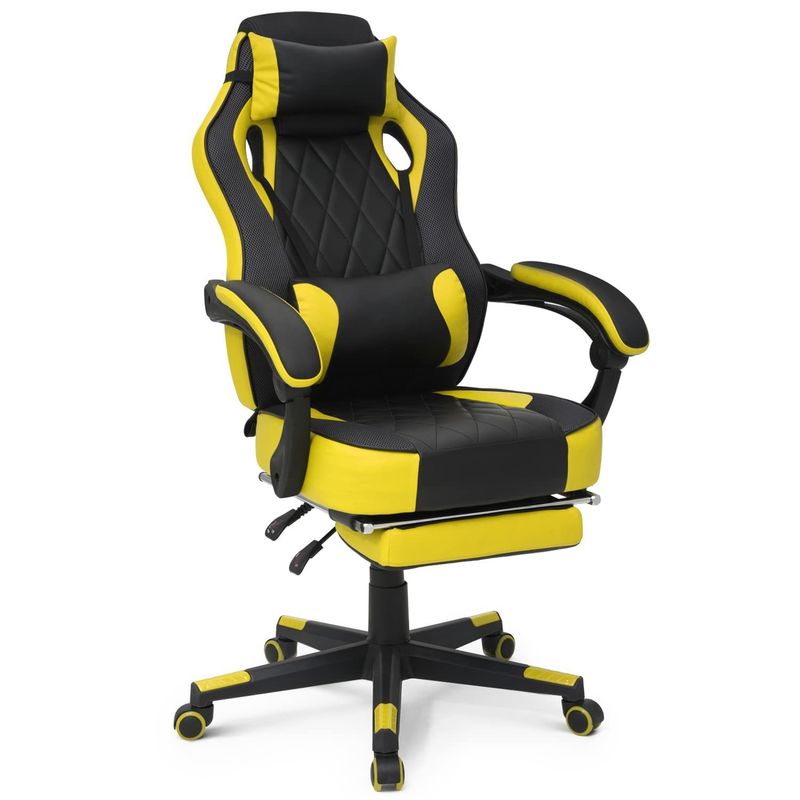 Sedile da gioco da corsa a 360 gradi con supporto lombare staccabile in cuoio PU